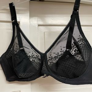 Chantelle black sheer bra. Size 36C